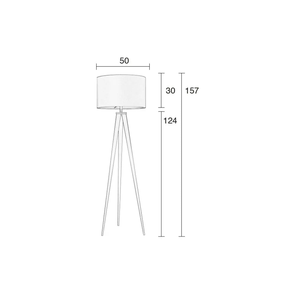 Lampa cu Picior Tripoad Neagră/Gri