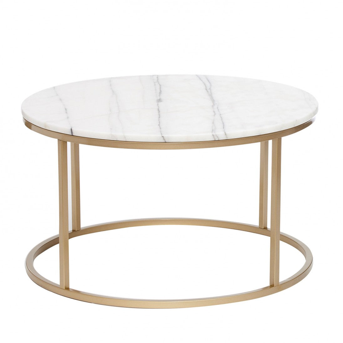Masa Cafea Rotunda Gold Marble cu Ø 80 cm