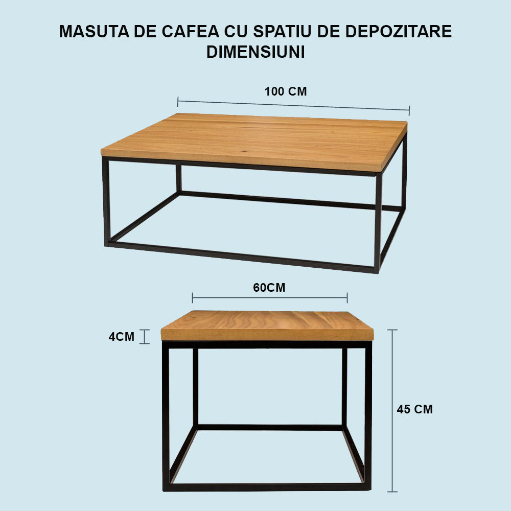Masuta Cu Spatiu De Depozitare 100 x 60 cm