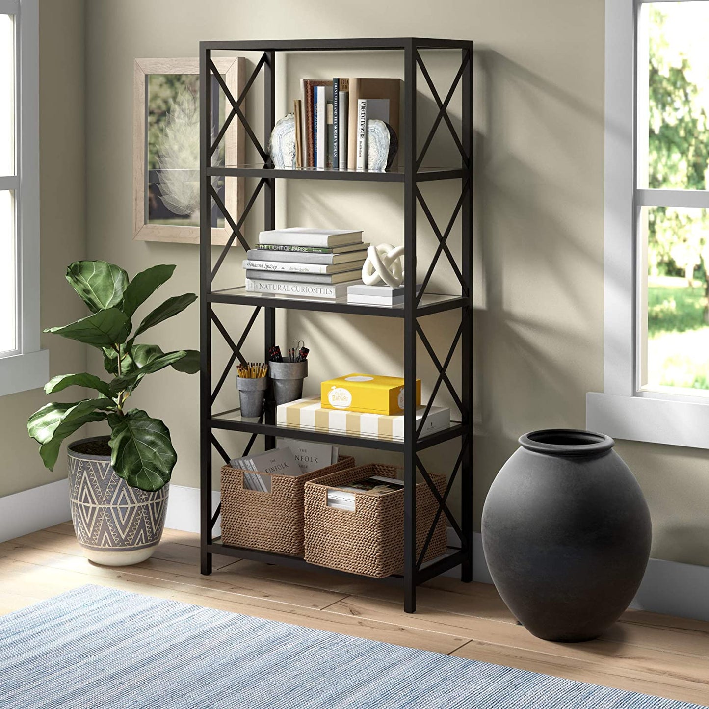Biblioteca finisata Black
