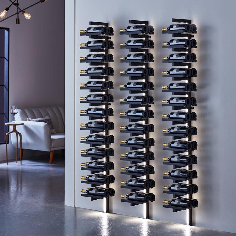 Suport metalic cu led pentru sticle de vin N'FINITY
