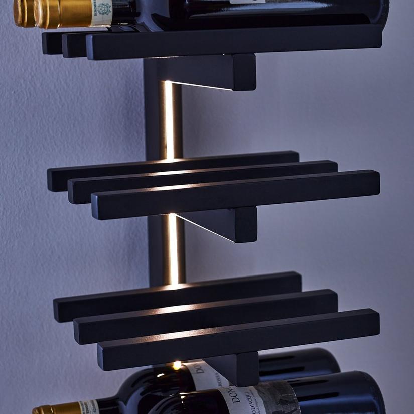 Suport metalic cu led pentru sticle de vin N'FINITY