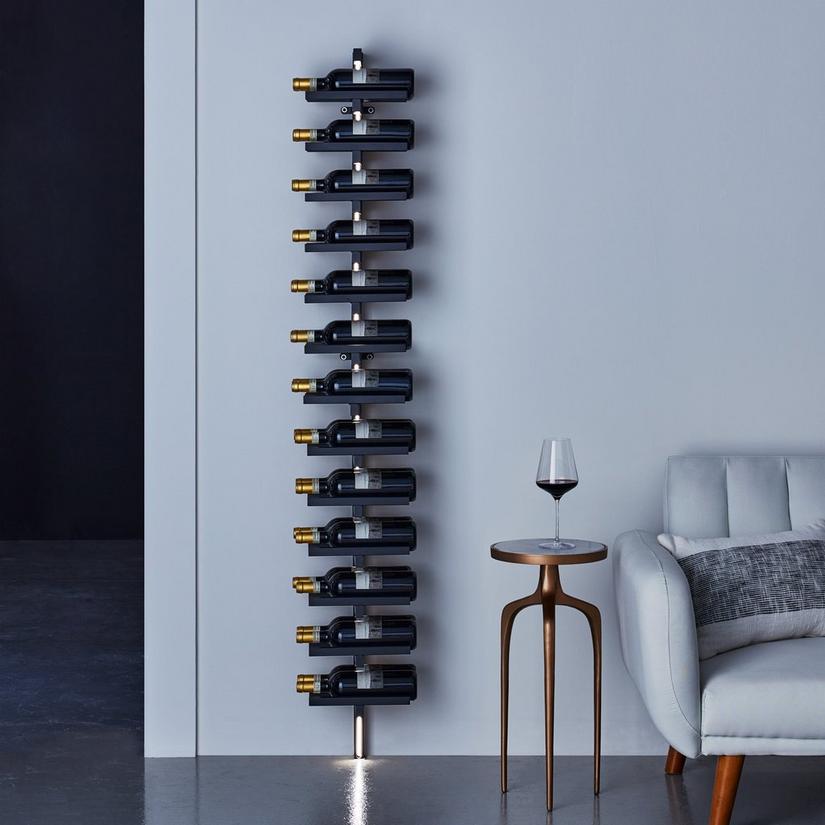 Suport metalic cu led pentru sticle de vin N'FINITY