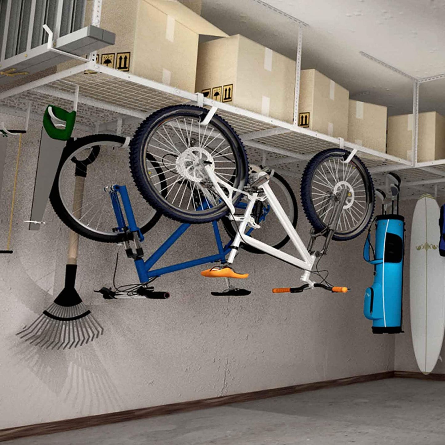 Rafturi Suspendate reglabile pentru depozitare, modulate pentru spatiul tau 60x120cm