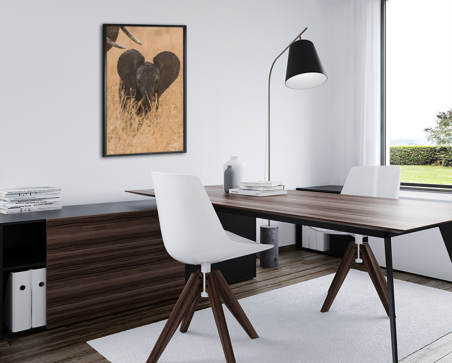 Tablou Canvas Animale, Elefant in Savana - Custom Deco Store